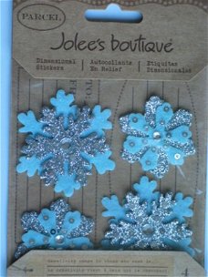 jolee's boutique parcel felt snowflakes