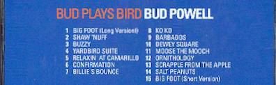 cd - Bud POWELL - Bud plays Bird - (new) - 1
