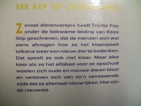 Kees Stip Van Aap tot Zevenslaper Alfabed Trijntje Fop - 1
