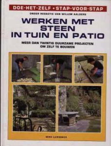 Werken met steen in tuin en patio