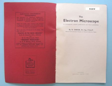 [1944] The Electron Microscope, Hulton Press - 2