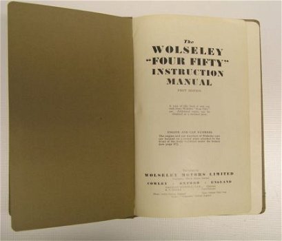 [1949] Wolseley ”Four Fifty” (4/50) Instruction Manual - 2