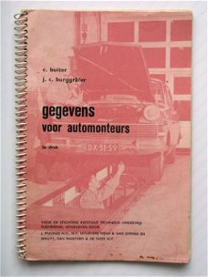 [1960] Gegevens voor automonteurs, Nijgh e.a.