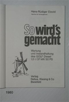 [1980] Wartung Golf Diesel alle Modelle, Etzold, Delius Klas - 2