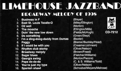 cd - Limehouse Jazzband - Broadway Melody of 1998 - 1