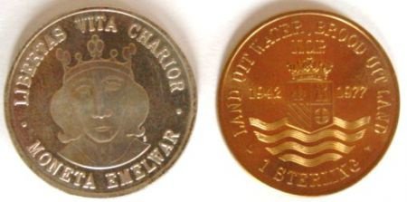 Noord Oost Polder 1 en 10 sterling zilver 1977 - 1