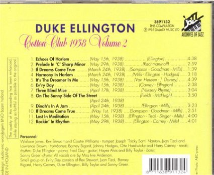 cd - Duke ELLINGTON - live at the Cotton Club - 1938 - (new) - 2