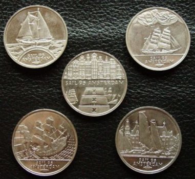 Amsterdam Serie munten Sail 1995 - 1