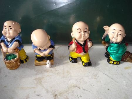 Schattige Kung Fu beeldjes 8 verschillende 8 cm hoog nieuw - 1