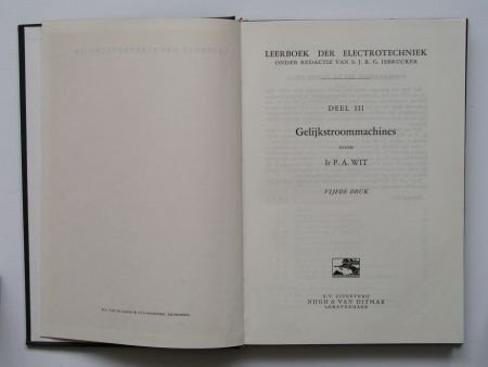 [1953] Leerboek der Elektrotechniek deel III, Gelijkstroommachines, Nijgh en van Ditmar #1 - 2