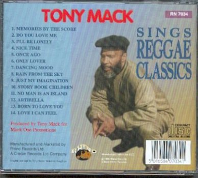 cd - Tony MACK - Sings Reggae Classics - (new) - 1