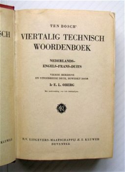 [1948] Viertalig Technisch Woordenboek NL-E-F-D, Kluwer - 2