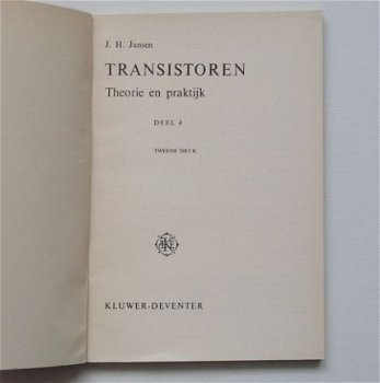 [1962] Transistoren 4, Kluwer - 2