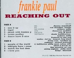 cd - Frankie PAUL - Reaching out - (new) - (reggae) - 1