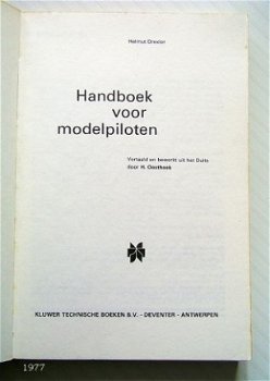 [1977] Handboek voor modelpiloten, Drexler, Kluwer - 2