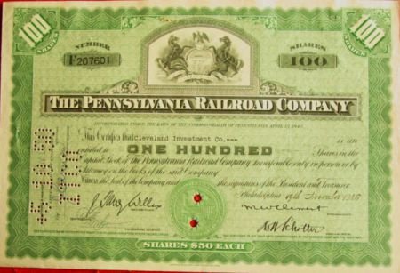 Aandeel Pennsylvania Railroad Company 2 - 1