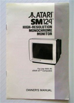 [1985] Owners Manual SM124 monitor, ATARI - 1