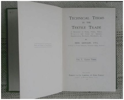 [1931] Technical Terms in the Textile Trade. - 2