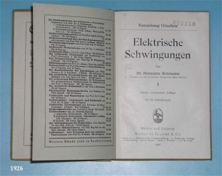 [1926] Elektrische Schwingungen 1, Rohmann, Göschen - 2