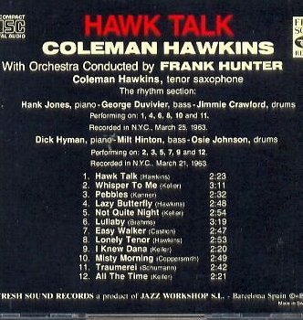 cd - Coleman HAWKINS - Hawk talk - (new) - 2
