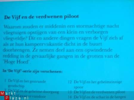 De vijf en de verdwenen piloot Enid Blyton jeugdboek - Afbeelding 2