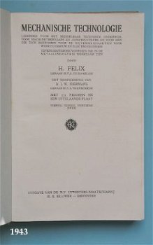 [1943] Mechanische Technologie, Felix, Kluwer - 2