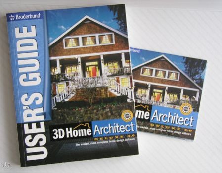 [2001] 3D Home Architect deLuxe 4.0 (met CD’s), Broderbund - 1