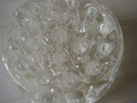 Glazen bloemensteker plat van onderen 3,5 hoog doorsnee 8 cm - Afbeelding 2