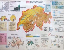 Wandkaart Zwitserland