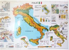 Wandkaart Italie