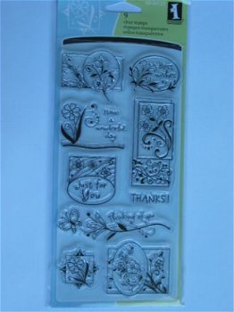 inkadinkado clear stamp garden greetings - 1