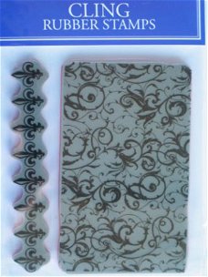 stampabilities cling rubber stamps fleur de lis