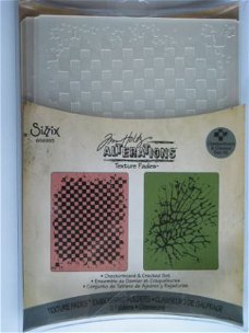 tim holtz alterations texture checkerboard&cracked