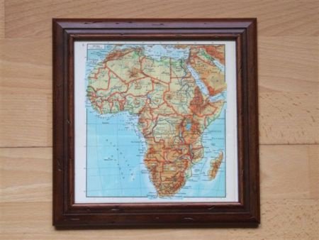 Fraaie, ingelijste kaart van Afrika - 1