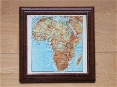 Fraaie, ingelijste kaart van Afrika