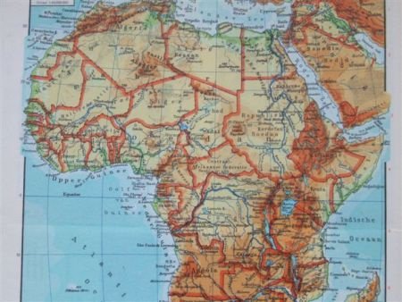Fraaie, ingelijste kaart van Afrika - 2