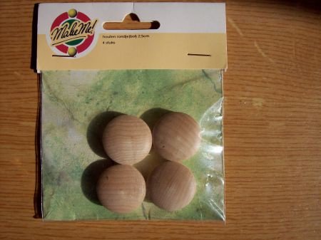 houten rondje (bol) 2,5cm - 1