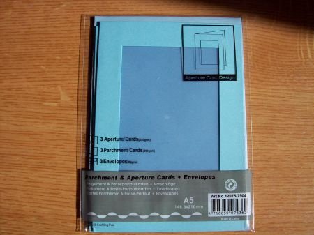 perkament & passepartoutkaarten lichtblauw - 1