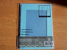 perkament & passepartoutkaarten lichtblauw