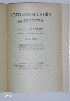 [1942] Foto-chemicaliën en Recepten, Hansma, Focus - 2