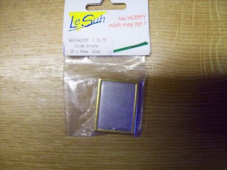 zijdebroche goudkleurig 30x40mm - 1