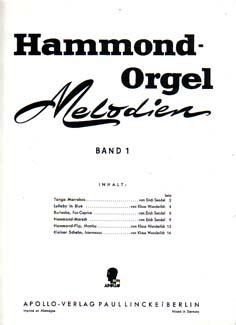 Hammond-Orgel Melodien. Band 1 [6 stukken] - 1