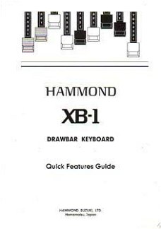 Hammond XB-1 drawbar keyboard. Quick features guide