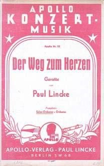 Der Weg zum Herzen. Gavotte. Bezetting: salonorkest