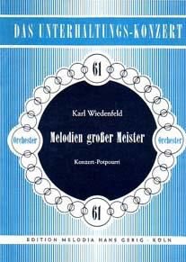 Melodien grosser Meister. Konzert-Potpourri. Bezetting: salo - 1