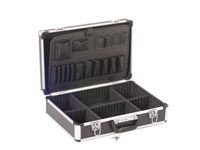 Aluminium koffer gereedschapskoffer zwart opbergkoffer - 1