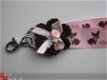 ** Chihuahua keycord met gehaakte bloem (roze) - 1 - Thumbnail