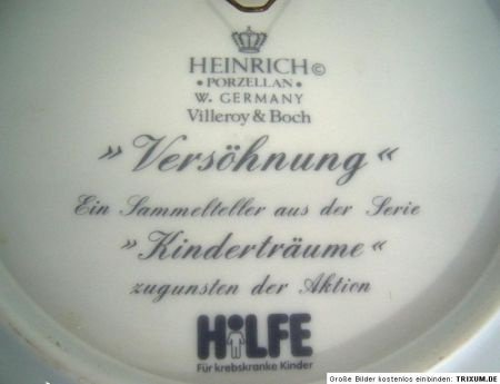 *** Villeroy & Boch Heinrich - Kinderträume Versöhnung *** - 1