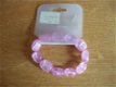 armband met roze glaskralen - 1 - Thumbnail