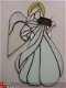 handgemaakte tiffany engel raamhanger pastelgroen - 1 - Thumbnail